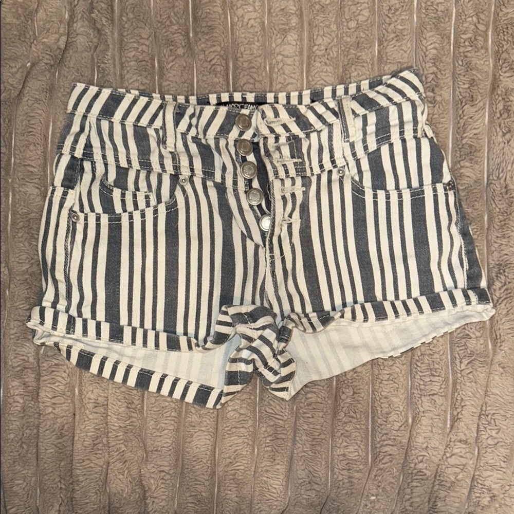 Striped High-Waisted Shorts